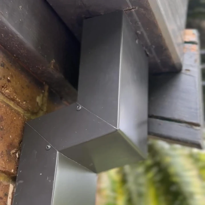 New Colorbond roof with integrated downpipes